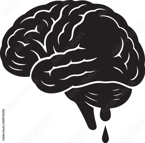 human brain vector art  মানুষের ব্রেন