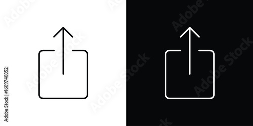 Share icon linear vector icon. Editable stroke lines.