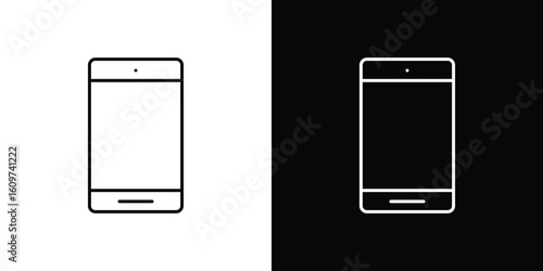Smartphone icon linear vector icon. Editable stroke lines.