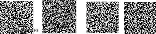 Elegant Black & White Droplet Seamless Patterns