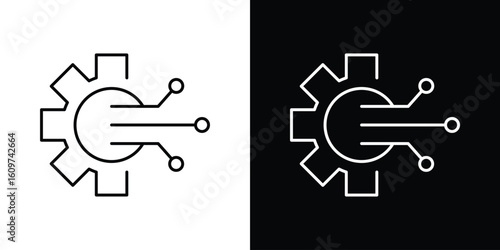 Transform icon linear vector icon. Editable stroke lines.