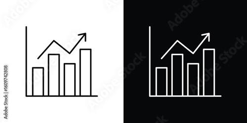 Trend Arrow icon linear vector icon. Editable stroke lines.