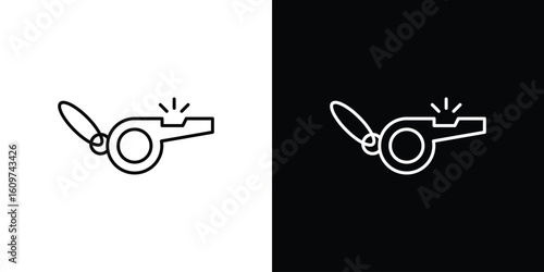 Whistle icon linear vector icon. Editable stroke lines.