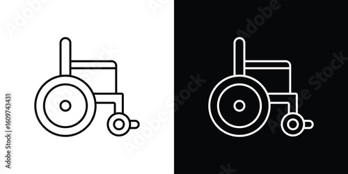 Wheelchair icon linear vector icon. Editable stroke lines.