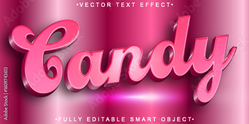  Sweet Colorful Candy Sugar Dessert Style Vector Fully Editable Smart Object Text Effect