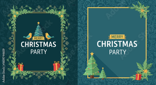 Festive Holiday Party Invitations, Season's Greetings, Winter Celebrations, Joyful Gatherings, Merry Occasions, Festive Cheer