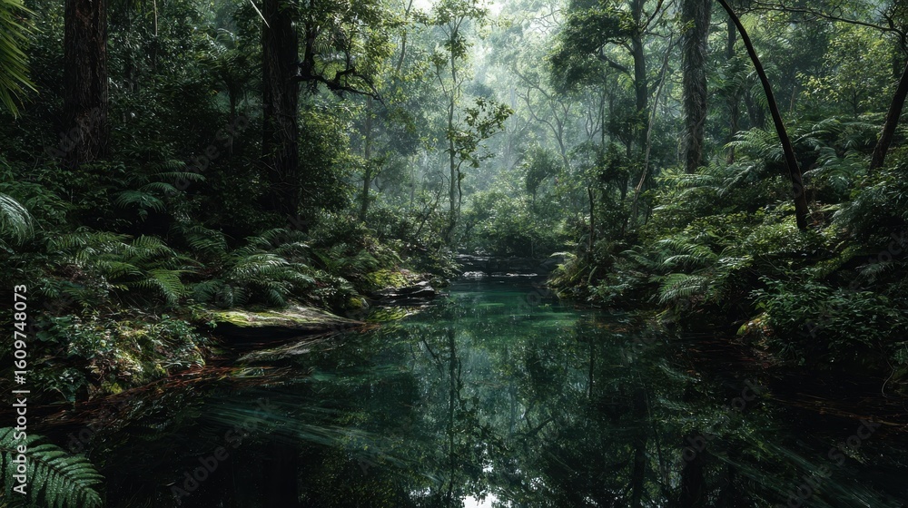 Obraz premium realistic fotography, rainforest