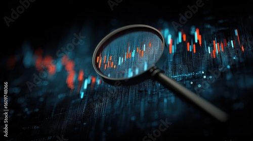 Ai-enriched fib price magnet detection tool icon concept for identifying market trends and key price levels