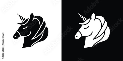 Alicorn icon Symbol, logo illustration. Vector graphics for web.