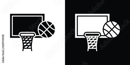 Basketball hoop icon Symbol, logo illustration. Vector graphics for web.