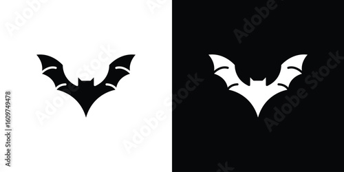 Bat icon Symbol, logo illustration. Vector graphics for web.