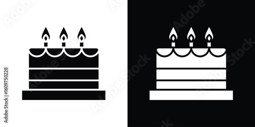 Cake icon Symbol, logo illustration. Vector graphics for web.