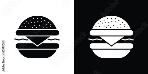Cheese burger icon Symbol, logo illustration. Vector graphics for web.