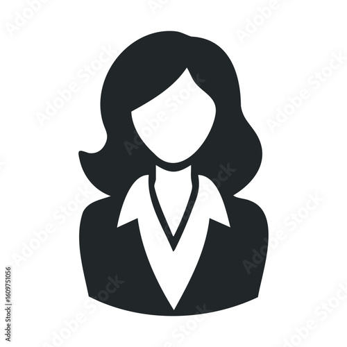Silhouette of a professional female figure in business attire