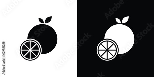Citrus icon Symbol, logo illustration. Vector graphics for web.