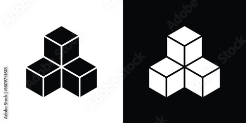 Cubes icon Symbol, logo illustration. Vector graphics for web.