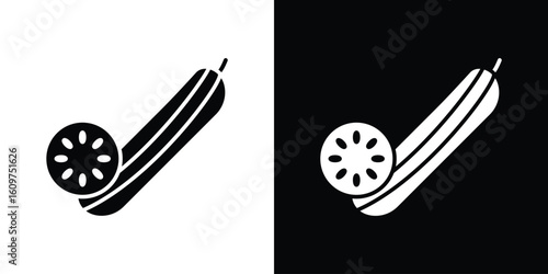 Cucumber icon Symbol, logo illustration. Vector graphics for web.