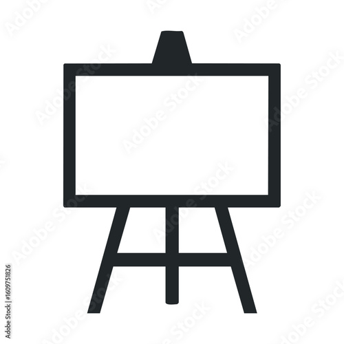 Elegant blank easel for art displays or presentations