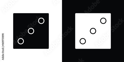 Dice three icon Symbol, logo illustration. Vector graphics for web.