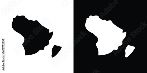 Earth africa icon Symbol, logo illustration. Vector graphics for web.