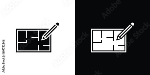 Floor plan icon Symbol, logo illustration. Vector graphics for web.
