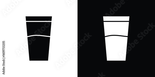Half Glass icon Symbol, logo illustration. Vector graphics for web.