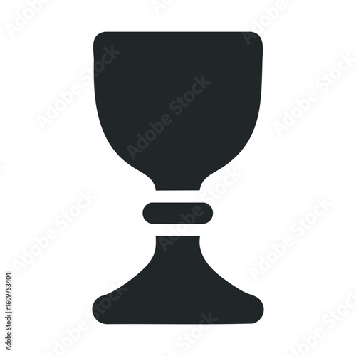 Black silhouette of a chalice icon on white background