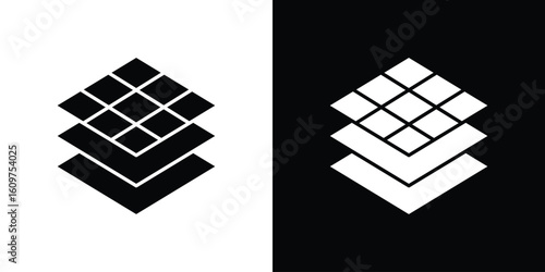 Land layers icon Symbol, logo illustration. Vector graphics for web.
