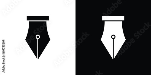 Pen nib icon Symbol, logo illustration. Vector graphics for web.