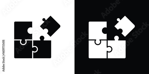 Puzzle pieces icon Symbol, logo illustration. Vector graphics for web.