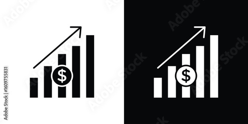 Revenue icon Symbol, logo illustration. Vector graphics for web.