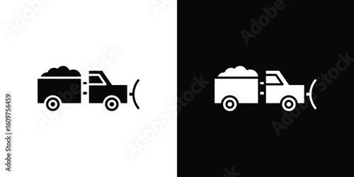 Snowplow icon Symbol, logo illustration. Vector graphics for web.