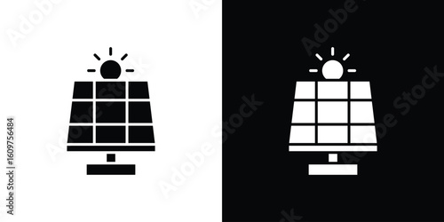 Solar panel icon Symbol, logo illustration. Vector graphics for web.