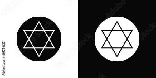 Star of David icon Symbol, logo illustration. Vector graphics for web.