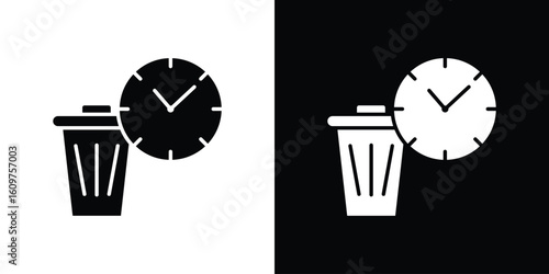 Time waste icon Symbol, logo illustration. Vector graphics for web.
