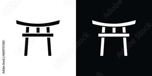 Torii gate icon Symbol, logo illustration. Vector graphics for web.