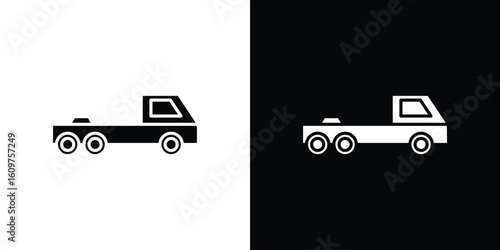 Truck container empty icon Symbol, logo illustration. Vector graphics for web.