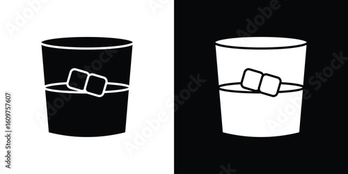 Whiskey Glass icon Symbol, logo illustration. Vector graphics for web.
