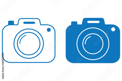 Photo and camera icon set. Icons of photography, image, photo gallery and photo camera. EPS 10