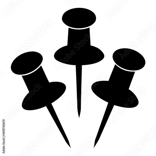 Push Pins Collection Vector Art for Board and Office Use