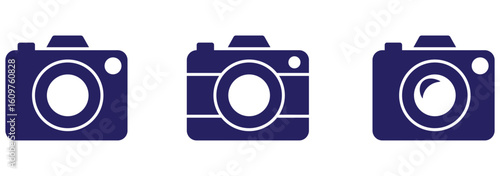 camera icon set. camera photo icon symbol, snapshot sign . line outline icons, flat style. EPS 10