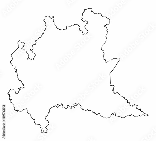 Lombardy outline map