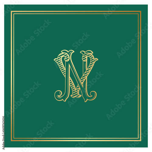 NV, VN, logo NV, Letter NV,  Monogram NV,Wedding Monogram, Wedding Logo, Logo Design , Monogram Vintage
