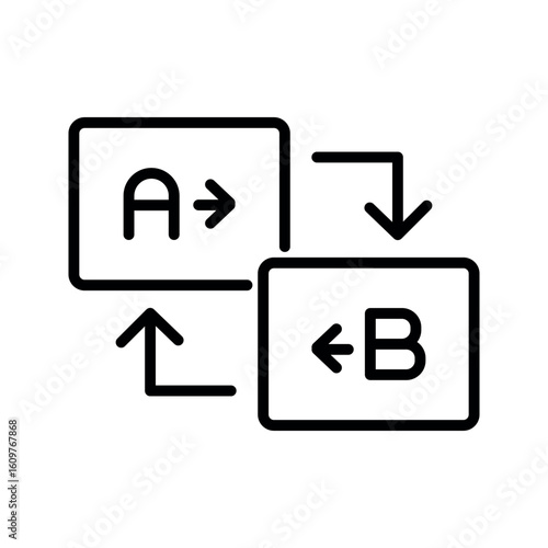 Exchange between two items with arrows transfer swap