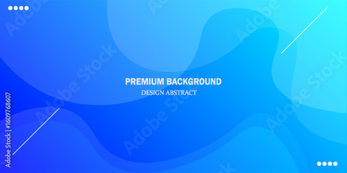 Modern abstract blue fluid background with smooth gradients and geometric elements, ideal for digital design, business banners, and technology presentations