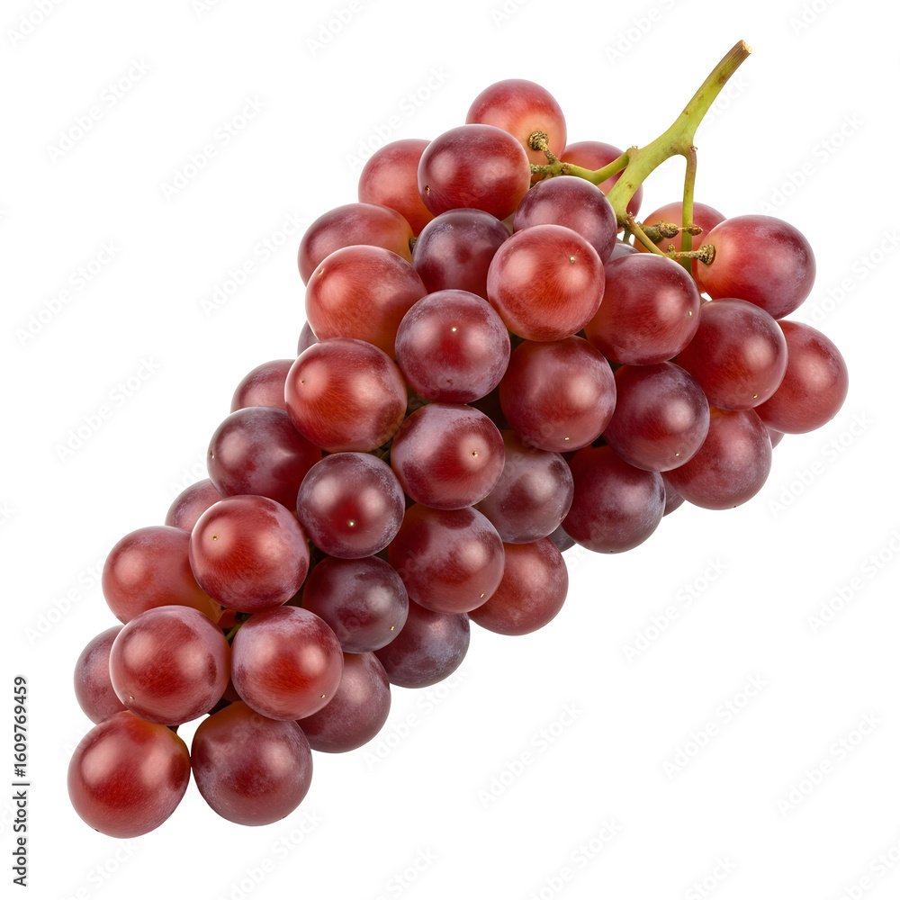 Fototapeta premium Red grapes against a dark background
