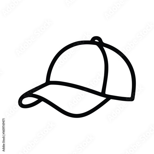 Baseball Cap Icon for Sports and Fashion