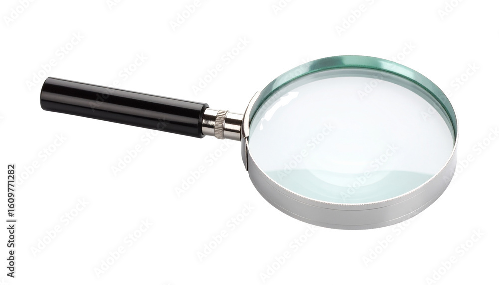 Magnifying glass with transparent handle on a transparent background Magnifying glass with transparent handle on a transparent background
