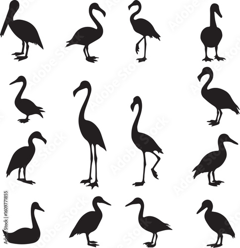 Sticker Big Cat Silhouettes Set  Lions, Tigers, Leopards Icons