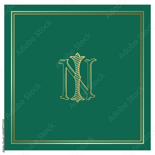 NI, IN, logo NI, Letter NI,  Monogram NI,Wedding Monogram, Wedding Logo, Logo Design , Monogram Vintage
